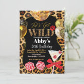 Leopard Let's Get Wild Birthday Invitation (Debout devant)