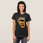 Leopard Lips Halloween Lips Vampire Mouth Pumpkin  T-shirt (Voorkant volledig)