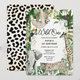 Leopard Little Wild One Safari eerste verjaardag Kaart