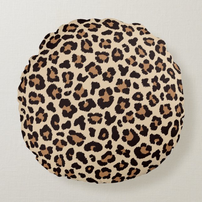 Leopard Love Rond Kussen (Voorkant)