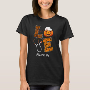 Leopard Love Zurse Life Halloween Nurse Doctor Pum T-shirt
