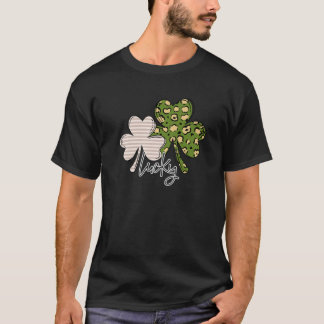 Leopard Lucky Charm Irish Shamrocks St. Patrick's T-shirt
