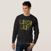 Leopard Lucky Lunch Lady St Patrick's Day Cafeteri Trui (Voorkant volledig)