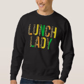 Leopard Lucky Lunch Lady St Patrick's Day Cafeteri Trui (Voorkant)