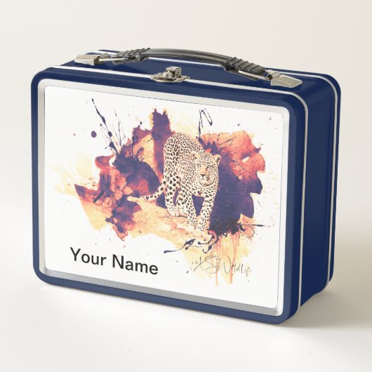 Leopard Lunch Box – Wees moedig Aangepaste Gift (Voorkant)