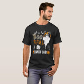 Leopard Lunch Lady Halloween School Cafeteria Work T-shirt (Voorkant volledig)