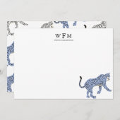 Leopard Luxe Briefpapier Notitiekaartje (Voorkant / Achterkant)