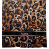 Leopard Luxe: Transformeer uw badkamer met een Douchegordijn (Voorkant)