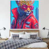 LEOPARD LUXURY CANVAS AFDRUK (Insitu (Slaapkamer))