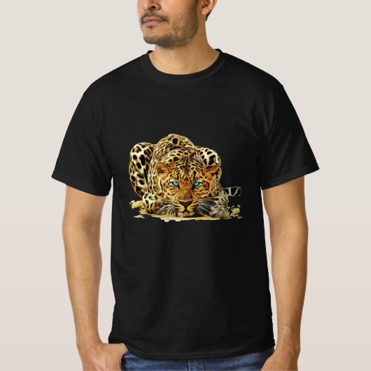 Leopard Mannen T-shirt (Voorkant)