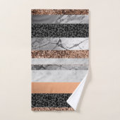 Leopard Marble Glitter Stripes Glam 3 (Serviette à main)