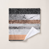 Leopard Marble Glitter Stripes Glam 3 (Gant de toilette)