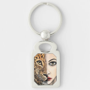 Leopard Meisje Sleutelhanger