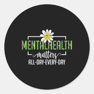 Leopard Mental Health's Human Brain Illness Aware Ronde Sticker
