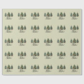 Leopard Merry Christmas Tree Coquette Bow Xmas Cadeaupapier (Vlak)