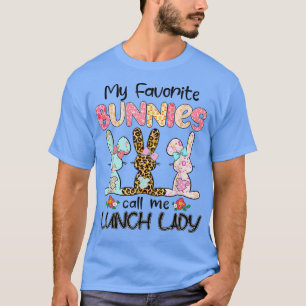 Leopard Mijn favoriete Bunnies noemen me Lunch Lad T-shirt