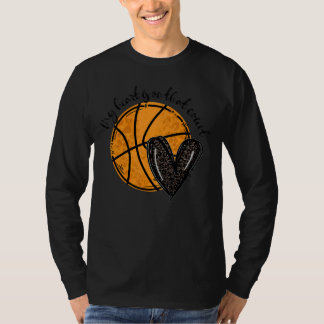 Leopard mijn hart ligt op dat plein van het Basket T-shirt