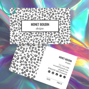 Leopard Modern Animal Print Social Media HANG LABE Visitekaartje