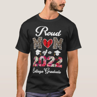 Leopard Moederdag Proud Mam van 2022 College G T-shirt