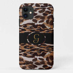 Leopard Monogram Iphone 5 Hoesje