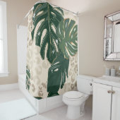 Leopard Monstera: Oerwouden . Douchegordijn (In situ)