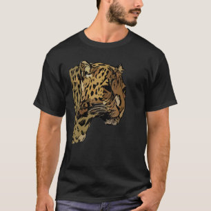 Leopard Motif Africa Animal Imprint Abstract Fac T-shirt