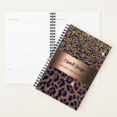 Leopard motif brun bronze noir 2023 (Devant avec enveloppe)