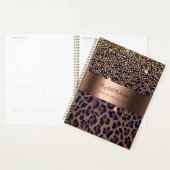 Leopard motif brun bronze noir 2024 (Devant avec enveloppe)