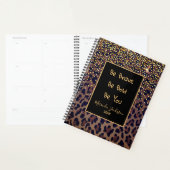 Leopard motif de motivation brun noir 2025 (Devant avec enveloppe)