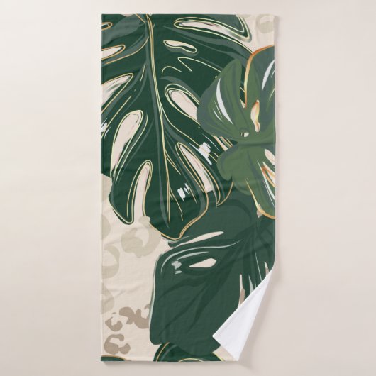 Leopard motif, poster de animal design transparent (Serviette de bain)