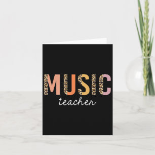 Leopard Music Teacher Schattige CK to School Suppl Kaart