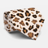 Leopard necktie stropdas (Opgerold)