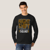 Leopard Night Shift Nurse Squad Leo Nursing Apprec T-shirt (Voorkant volledig)