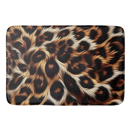 Leopard Nights: Bold Elegance Badmat (Voorkant)