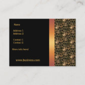 Léopard noir carte de visite (Dos)