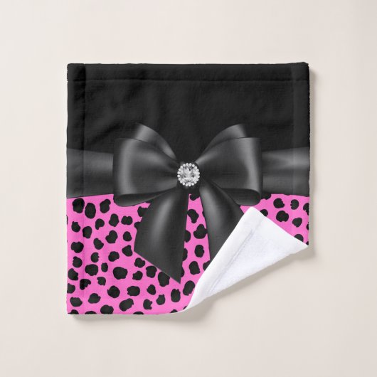 Léopard-Noir Noir De Glam (Gant de toilette)