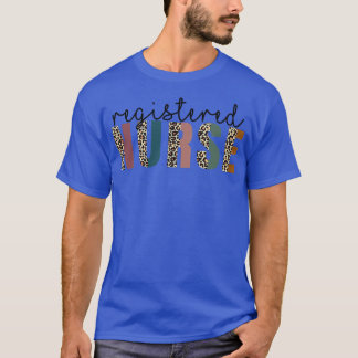 Leopard Nurse RN LPN voor geregistreerde zure T-sh T-shirt