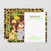 Leopard Oerwoud Friends Baby shower Bedankt voor j (Voorkant / Achterkant)