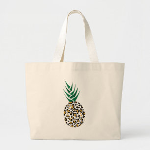 Leopard of anananas? Funny illusion afbeelding Grote Tote Bag
