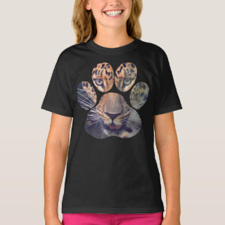 leopard ogen paw dier kat cheetah leeuwiger t-shirt