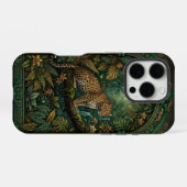 Leopard on Branch Jungle | iPhone 16 Pro Case Hoesje (Achterkant horizontaal)