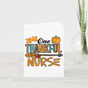 Leopard One Thankful Nurse Thanksgiving Herfst Scr Kaart