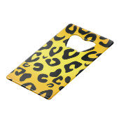 Leopard-ontwerp Kredietkaart Flessenopener (Voorkant Gekanteld)