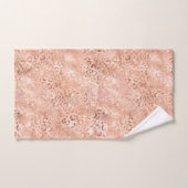 Léopard or Rose rose pâle (Serviette à main)