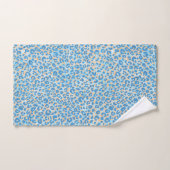 Léopard Orange Et Bleu (Serviette à main)