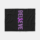 Leopard - Paarse lintsteun gelooft Fleece Deken (Voorkant (Horizontaal))