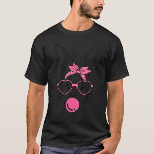 Leopard Paasdag vult Bunny met blandaanbril T-shirt