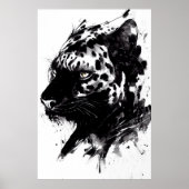 Leopard Panther Wilde Natuur Gratis Spirit Art Bru Poster (Voorkant)