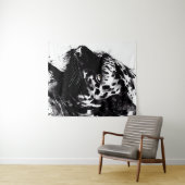 Leopard Panther Wilde Natuur Gratis Spirit Art Bru Wandkleed (In Situ (horizontaal))
