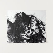 Leopard Panther Wilde Natuur Gratis Spirit Art Bru Wandkleed (Voorkant (horizontaal))